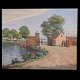 Peter Tom-Petersen; Painting, near Langelinie in Copenhagen. Oil on canvas. Signed with ...