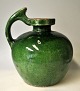 Danish artist (20th century): Jug. Green glazed. Unsigned. Height: 23 cm.