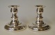 Pair of small Danish silver candlesticks, Willy Wolmers (1937 - 1947) Denmark. Filled out. ...