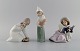 Lladro, Spanien. Tre porcelænsfigurer. 1970/80