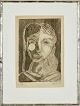 William Skotte Olsen etching.Signed WSO 1990.In silver frame.50 x 38cm