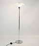 Floor lamp, Model 3½-2½ chrome, designed by Poul Henningsen with white opal glass shades made by ...