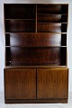 Shelving system with secretary, Model 9, designed by Omann Junior in rosewood of Danish design, ...