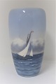 Royal 
Copenhagen. 
Vase with 
sailing ship. 
Model 
1484/1049. 
Height 23 cm. 
Produced before 
1923. ...