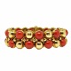 Karl Gustav 
Hansen for Hans 
Hansen; A 
bracelet in 14k 
gold set with 
corals #458. 
Stamped "Hans 
...