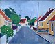 Andersen, Johannes Meyer (1918 - 2005) Denmark: A road in Skagen. Oil on canvas. Signed 1990. 53 ...