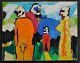 Gislason, Jon 
(1955 - ) 
Denmark: Jesus 
Christensen and 
family. Acrylic 
on board. 
Signed. 61 x 78 
...