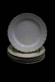 Old French 
cream colored 
faience plate 
from the 19th 
century with a 
fine decorated 
edge and with 
...