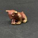 Height 4 cm.Nice bear glazed with luster glaze from Lauritz Hjorth.The figure is in ...