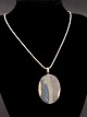 Sterling silver chain 68 cm. and pendant multicolored stone in handmade assembly item no. 514742