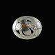 Georg Jensen. 
Silver Brooch 
#13 with Green 
Agate and 
Amber.
Designed by 
Georg Jensen 
...
