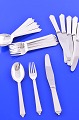 "Pyramide" 
Georg Jensen 
Pyramid pattern 
Sterling silver 
cutlery. 18 
pcs. flatware 
set for 6 ...