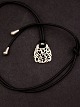 Ole Lynggaard sterling silver lace pendant 2.6 x 2.4 cm. stamped Ole L 925s with leather strap ...