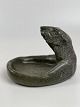 Michael 
Andersen & Søn, 
rare polar bear 
bowl in green 
mottled glaze 
alternating 
with gray ...