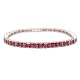 Georg Jensen; A 
tennis bracelet 
made in 18k 
white gold set 
with rubies. 62 
carré-cut 
rubies, ...