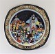 Björn Wiinblad. 
Rosenthal. 
Christmas plate 
1988. Diameter 
28 cm.