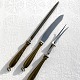 Georg jensen, Roasting fork, knife, knife sharpener, Brass and Stainless Steel, 27 - 34 cm long, ...