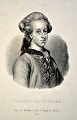 Lithograph of King Christian the Seventh. 19th century Denmark. After E. Fischer's engraving of ...