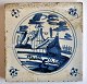 Dutch 
blue-painted 
tiles, 18th 
century. With 
landscapes and 
people. 13 x 13 
cm. With corner 
...