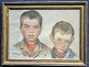 Krøyer, Peter 
Severin (1851 - 
1909) Denmark: 
Portrait of two 
boys. Color 
lithography. 
Signed: PS ...