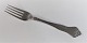 Riberhus. 
Silverplated. 
Dinner fork. 
Length 19,6 cm.