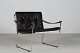 Danish Modern
Easy chair 
with frame of 
chromium-plated
metal with 
loose black 
leather ...