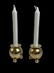 Pair of Swedish 
spherical brass 
candlesticks on 
spherical feet. 
Typical 
Christmas 
candleholders 
...