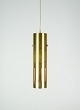 Retro ceiling 
pendant in 
brass and 
interior orange 
lacquering by 
Jo Hammerborg, 
model cylinder 
...