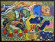 Rud, Jørgen 
(1960- ) 
Denmark: 
Composition. 
Oil on 
canvas/plate. 
Verso signed 
1999. 99 x 133 
...