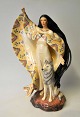 Hand painted 
porcelain 
figurine, 
Franklin Mint 
Native 
American, The 
dreamcatcher, 
20th century 
...