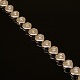 14kt whitegold tennis bracelet with 34 diamonds of ca. 0,03ct eachL: 19cm
