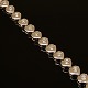 14kt whitegold 
tennis bracelet 
with 34 
diamonds of ca. 
0,03ct each
L: 19cm