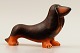 Lisa Larson for K-Studion / Gustavsberg. Dog in glazed ceramics. Late 20th century.Measures: L ...
