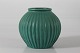 Christian Jensens Lervarefabrik, ThistedArt Deco ceramic vase in fluted stylemade in the ...