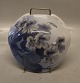 B&G Art Nouveau Blue Flower Wall Pocket Vase ca 16 x 16.5 cm Signed CN Clara Nielsen Bing and ...