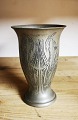 Pewter vase with decorations on two sides. Manufactured at the Hans Peter Hertz workshop in ...