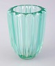 Pierre Gire (1901-1984), aka Pierre d'Avesn. Art Deco vase in light green art glass. ...