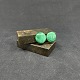 Diameter 2 cm.Fine round earrings with polished malachite.They are in good condition.