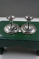 Pair of 
candlesticks of 
830S silver on 
round filled 
stand by the 
Swedish 
silversmith 
Schurmann ...