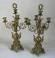 Pair of 5-armed 
candelabra in 
brass / bronze, 
France ca.1880. 
On foot with 
decorations. 
Light ...