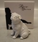 0041 Kgl. Mops 7,5 cm (2670041) Pia Langelund White Dog Royal Copenhagen Royal White, glazed  In ...