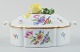 Nymphenburg, 
Germany, 
hand-painted 
porcelain 
lidded tureen 
with polychrome 
flowers, lid 
knob in ...