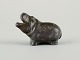 Just Andersen (1884-1943), Denmark. Rare and early miniature hippopotamus pencil holder in disco ...