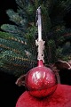 Old glass Christmas ornament / Christmas tree decoration with angel from around 1900-20. H:17cm.