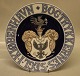 B&G Porcelain Fanny Garde plate Coat of arm of  the Copenhagen Printers (Bogtrykkernes segl i ...