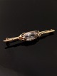 14 carat gold brooch 5.2 cm. with clear stone, nice condition item no. 519305