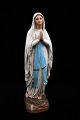 Decorative, old French Madonna figure in painted plaster with a very fine patina. Height: 42cm.