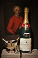 Old giant 
advertising 
champagne 
bottle in 
fiberglass from 
the champagne 
company Laurent 
Perrier. ...