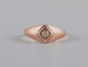 14 carat, gold ring, Scandinavian goldsmith, approx. 1960s, adorned with 
semi-precious stones.