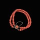 Two-Strand 
Coral Bead 
Bracelet with 
Gold Plated 
Clasp.
L. 18 cm. / 
7,09 Inches.
Beads diam. 
...
